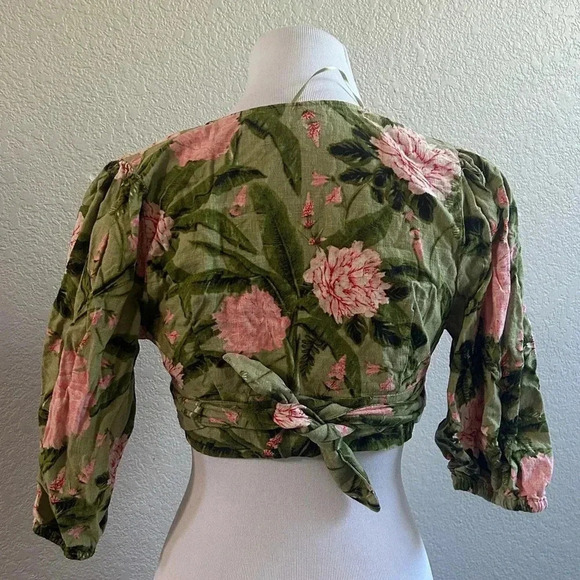 Aqua Bendita x Target Floral Wrap Blouse - Picture 4 of 6